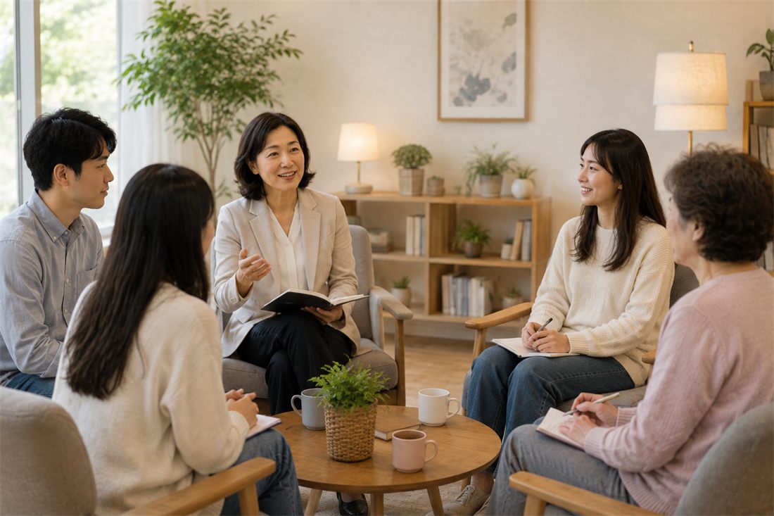 둘러앉아 이야기를 나누는 사람들